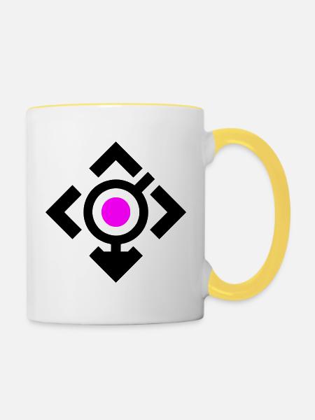 LGBT-Symbol - Tasse zweifarbig - Weiß/Gelb