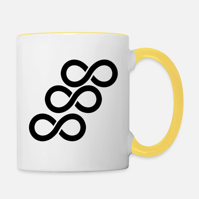 Infinity - Contrasting Mug - white/yellow