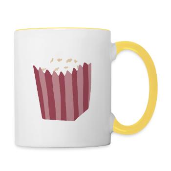Popcorn Box Illustration - Contrasting Mug - white/yellow - Right