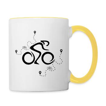 Cyclist - Contrasting Mug - white/yellow - Right