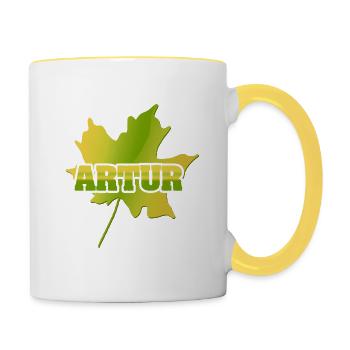 Maple Leaf Artur - Contrasting Mug - white/yellow - Right