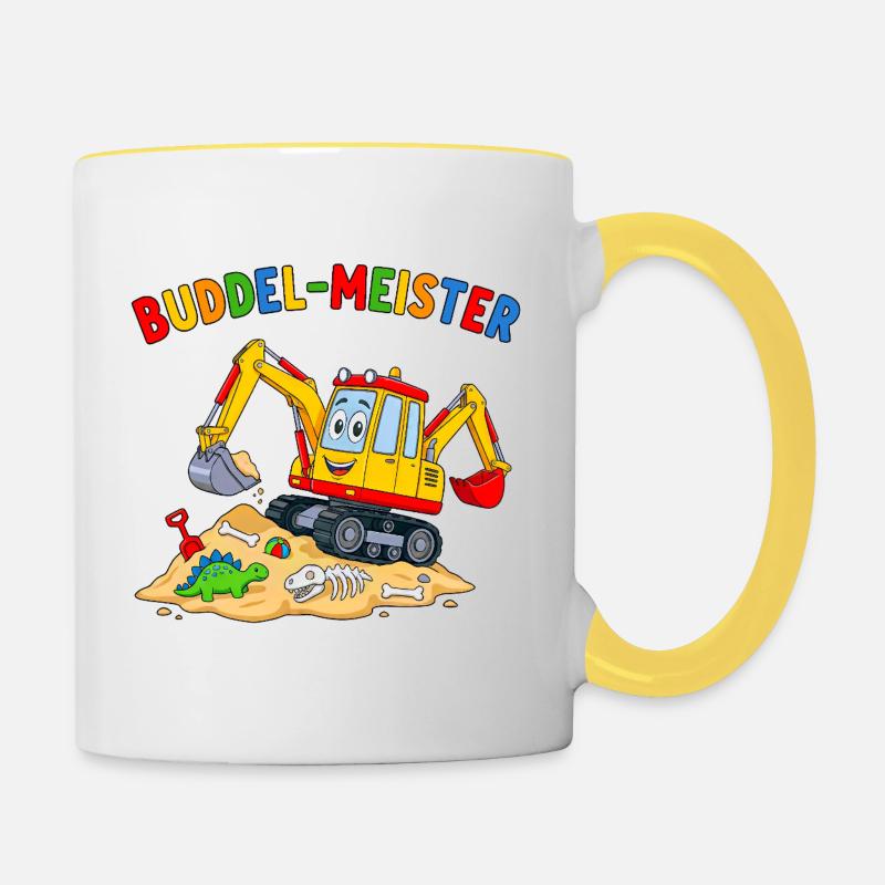Digging Master Dino Adventure - Contrasting Mug - white/yellow