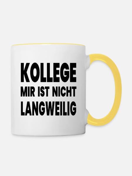 Kollege - Tasse zweifarbig - Weiß/Gelb