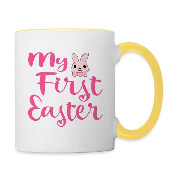My First Easter Rabbit - Contrasting Mug - white/yellow - Right