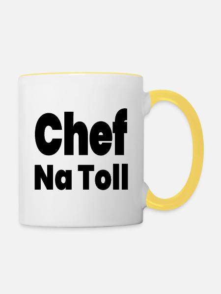 Chef - Tasse zweifarbig - Weiß/Gelb