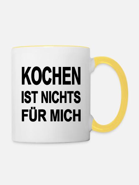 Kochen - Tasse zweifarbig - Weiß/Gelb