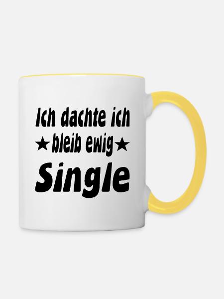 Single - Tasse zweifarbig - Weiß/Gelb