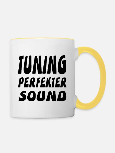 Tuning - Tasse zweifarbig - Weiß/Gelb