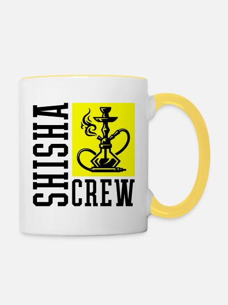 Shisha Crew - Tasse zweifarbig - Weiß/Gelb