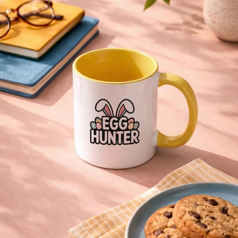 Egg Hunter Bunny – Easter Design Contrasting Mug