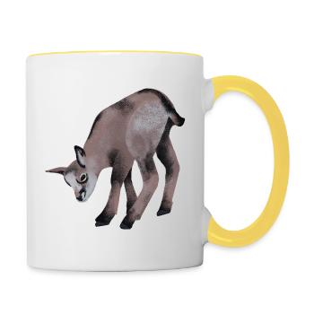 Young chamois - Contrasting Mug - white/yellow - Right