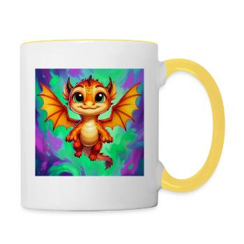 dragon - Contrasting Mug - white/yellow - Right