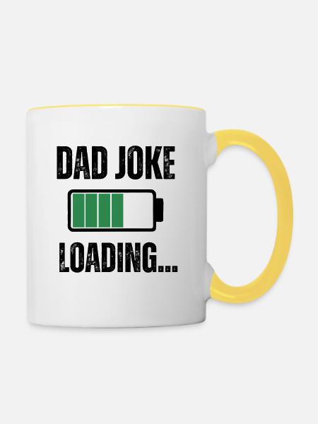 PAPA-WITZ - Tasse zweifarbig - Weiß/Gelb