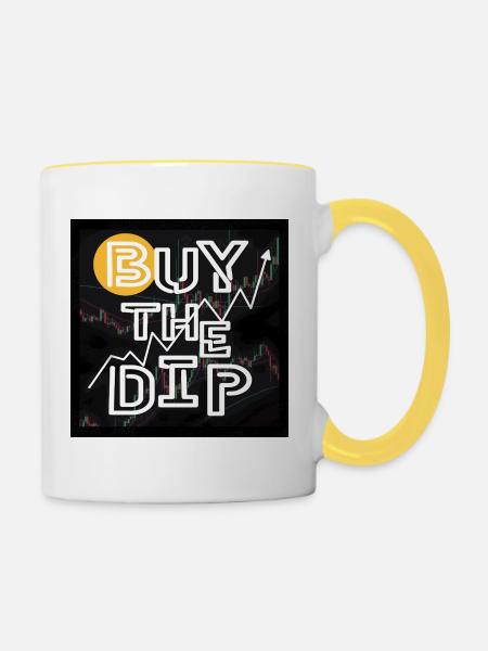 Buy the dip! - Tasse zweifarbig - Weiß/Gelb