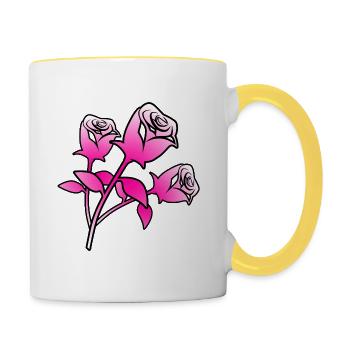 Roses - Contrasting Mug - white/yellow - Right