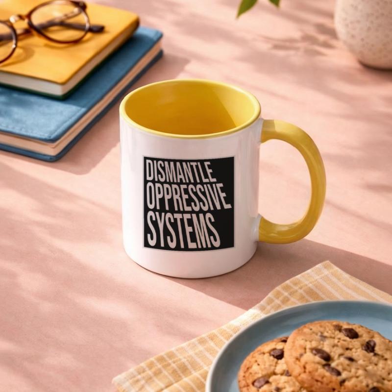 Dismantle Oppressive Systems Aktivismus Statement Tasse zweifarbig