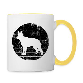 German Shepherd - Contrasting Mug - white/yellow - Right