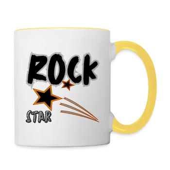 Rock Star - Contrasting Mug - white/yellow - Right