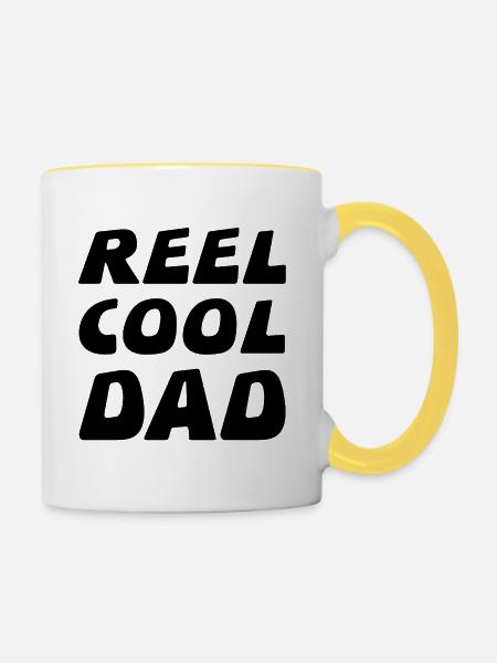 Vater - Tasse zweifarbig - Weiß/Gelb