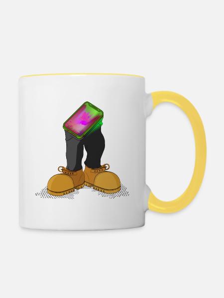 PROFIL GENOMMEN - Tasse zweifarbig - Weiß/Gelb