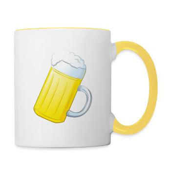 Beer mug - Contrasting Mug - white/yellow - Right