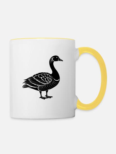 Goose - Tasse zweifarbig - Weiß/Gelb