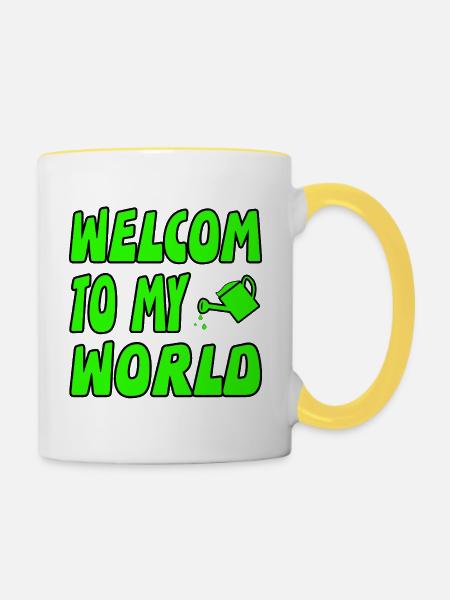 Garten - Tasse zweifarbig - Weiß/Gelb
