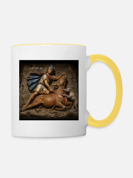 mithras - Tasse zweifarbig - Weiß/Gelb