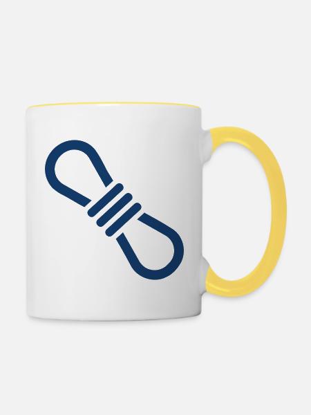 Sicherungsseil-Ikon-Vektor - Tasse zweifarbig - Weiß/Gelb