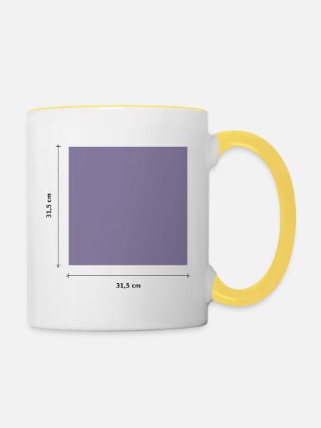 LP-Cover 31,5 × 31,5 cm - Tasse zweifarbig - Weiß/Gelb