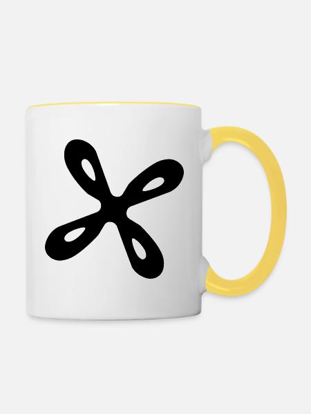 Propeller - Tasse zweifarbig - Weiß/Gelb
