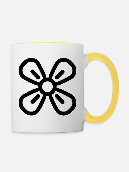 Propeller - Tasse zweifarbig - Weiß/Gelb