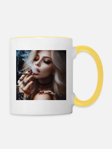 334783358 - Tasse zweifarbig - Weiß/Gelb