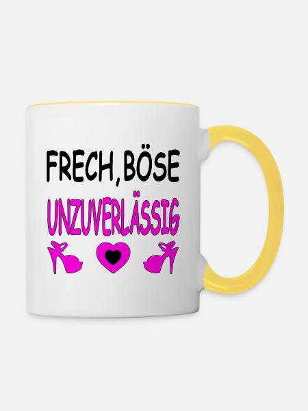 High Heels - Tasse zweifarbig - Weiß/Gelb