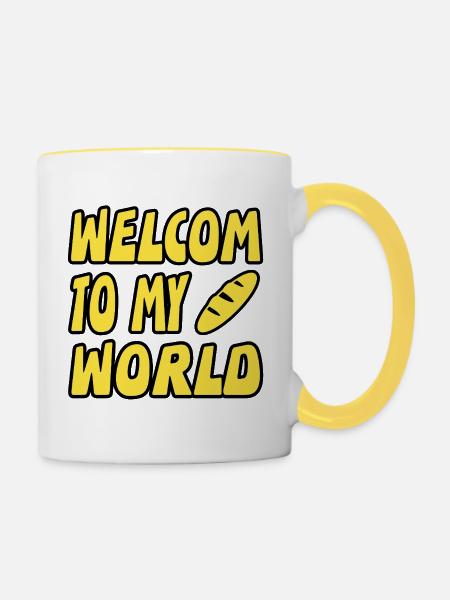 Bäcker - Tasse zweifarbig - Weiß/Gelb