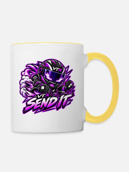 VTX-Send-it - Tasse zweifarbig - Weiß/Gelb
