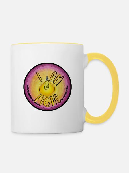 ICH BIN LEICHT - Tasse zweifarbig - Weiß/Gelb