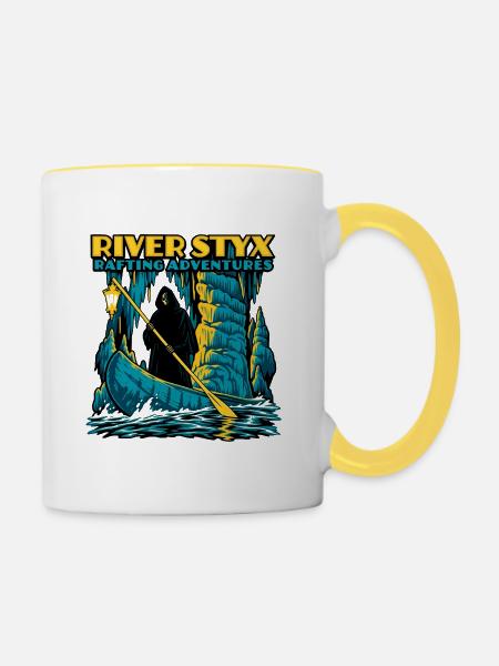 River Styx Rafting - Tasse zweifarbig - Weiß/Gelb