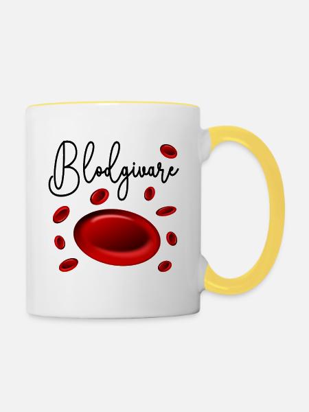 Blutspender Schweden - Tasse zweifarbig - Weiß/Gelb