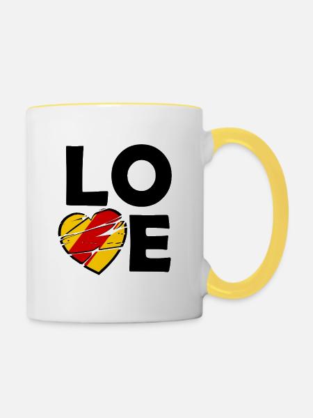 Mein liebes Badnerland - Tasse zweifarbig - Weiß/Gelb
