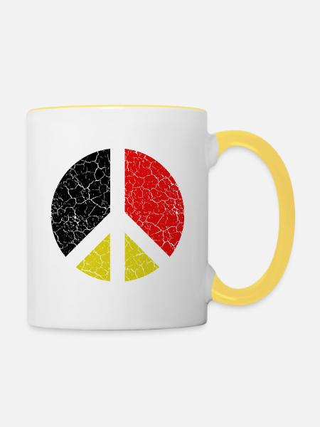 Germany Deutschland  - Tasse zweifarbig - Weiß/Gelb