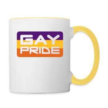 Gay Pride - Contrasting Mug - white/yellow - Right