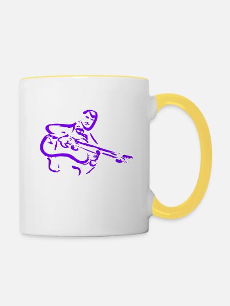 DJANGO VIOLA - Tasse zweifarbig - Weiß/Gelb