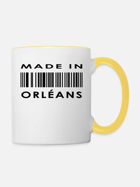 Orleans - Tasse zweifarbig - Weiß/Gelb