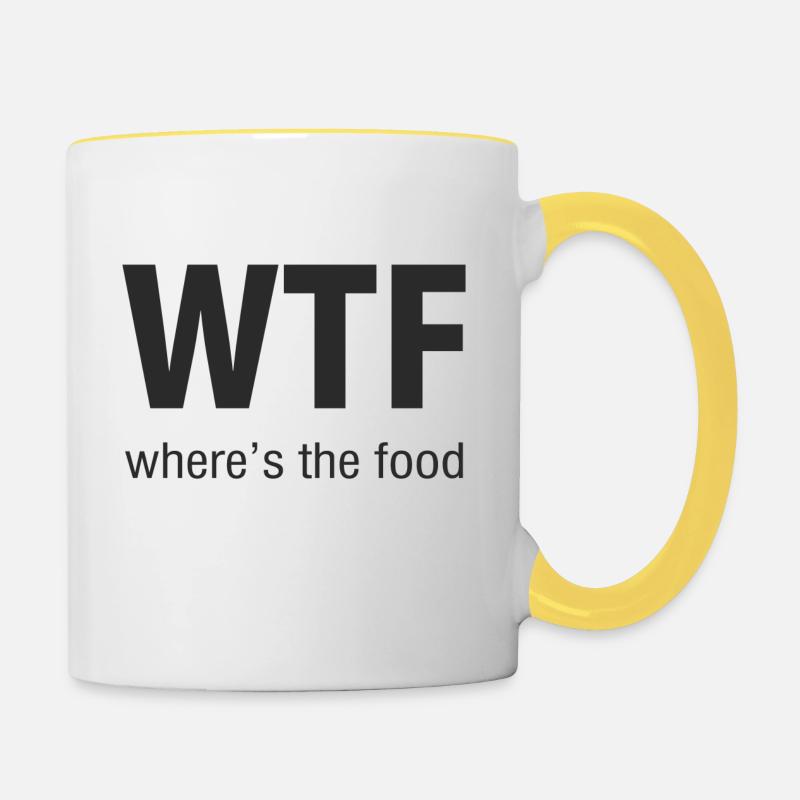 WTF - Contrasting Mug - white/yellow