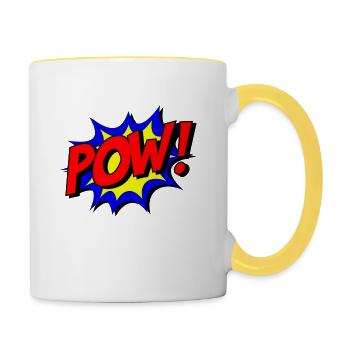 bang - Mug contrasté - blanc/jaune - Droite