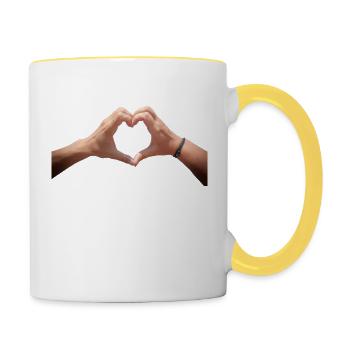 Valentines Day - Contrasting Mug - white/yellow - Right