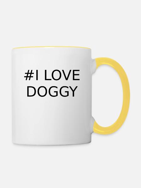 DOGYS - Tasse zweifarbig - Weiß/Gelb
