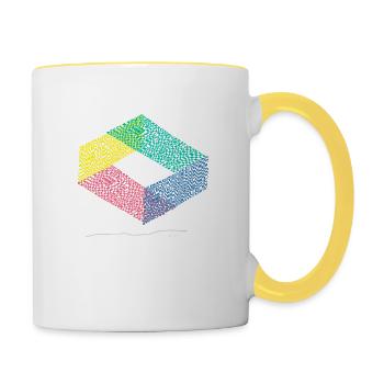 Abstract design Graffiti skater Orginal trend fashion - Contrasting Mug - white/yellow - Right