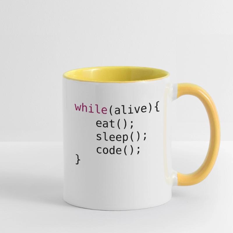 Lustiger Code Quellcode Tasse zweifarbig